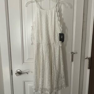 White Lace Flowy Dress BNWT
